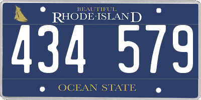 RI license plate 434579