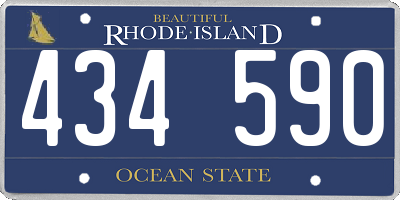 RI license plate 434590