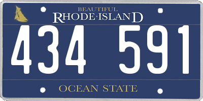 RI license plate 434591
