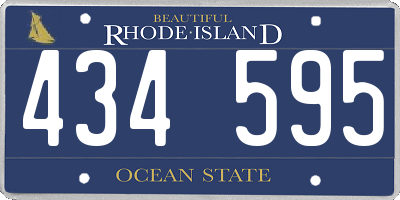 RI license plate 434595