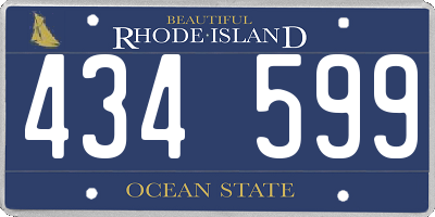 RI license plate 434599