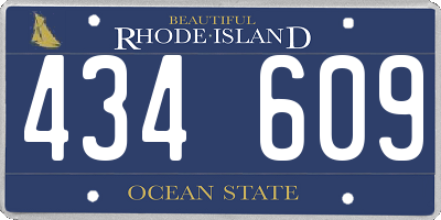 RI license plate 434609