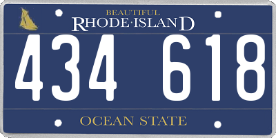 RI license plate 434618