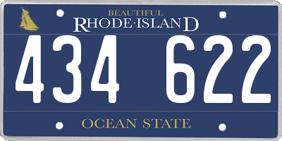 RI license plate 434622