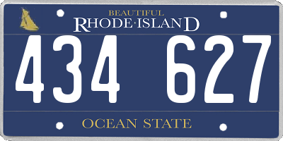 RI license plate 434627