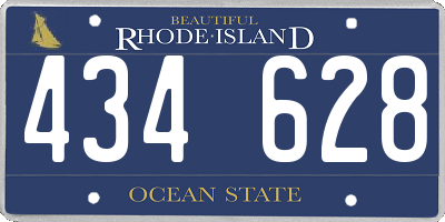 RI license plate 434628