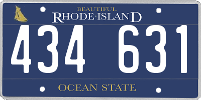 RI license plate 434631