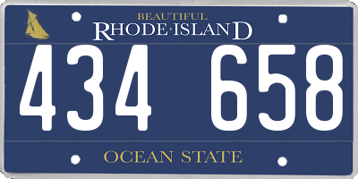 RI license plate 434658