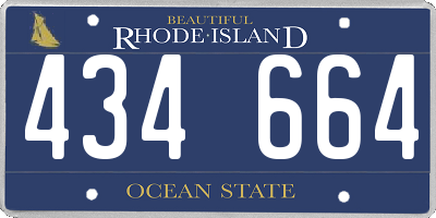 RI license plate 434664