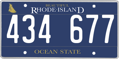 RI license plate 434677