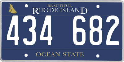 RI license plate 434682