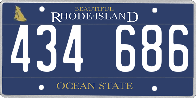 RI license plate 434686
