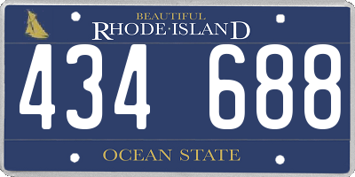 RI license plate 434688