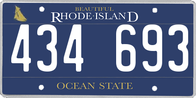 RI license plate 434693