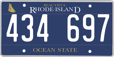 RI license plate 434697