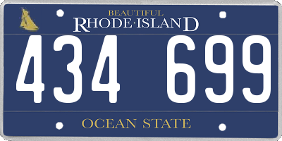 RI license plate 434699