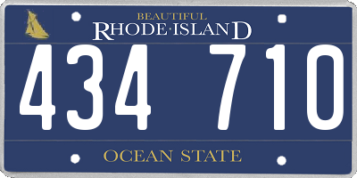 RI license plate 434710