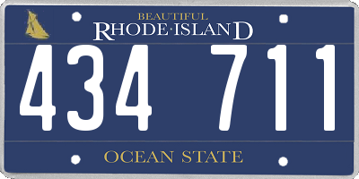 RI license plate 434711