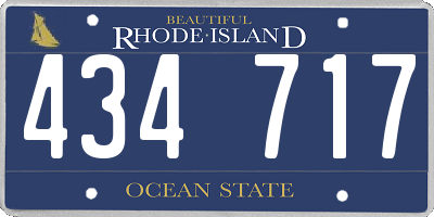 RI license plate 434717