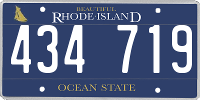 RI license plate 434719
