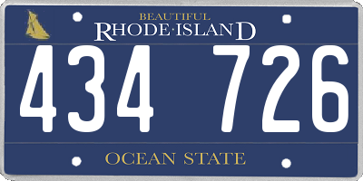 RI license plate 434726