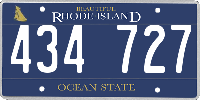 RI license plate 434727