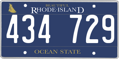 RI license plate 434729