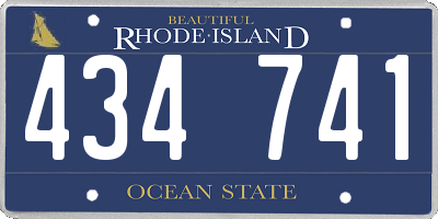 RI license plate 434741