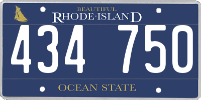RI license plate 434750