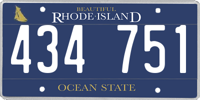 RI license plate 434751