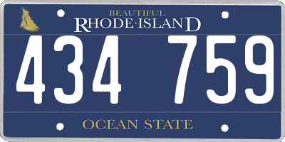 RI license plate 434759