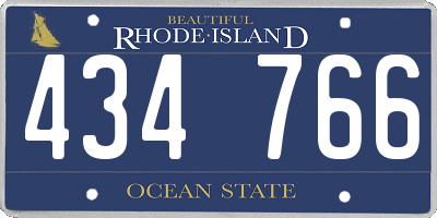 RI license plate 434766