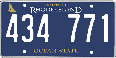 RI license plate 434771