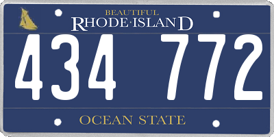 RI license plate 434772