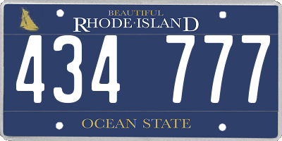 RI license plate 434777