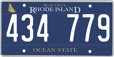 RI license plate 434779