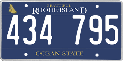 RI license plate 434795