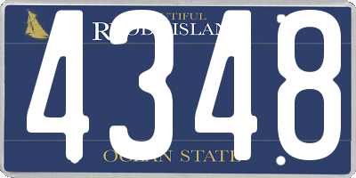 RI license plate 4348