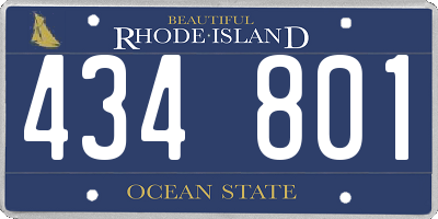 RI license plate 434801