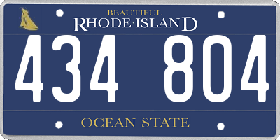 RI license plate 434804