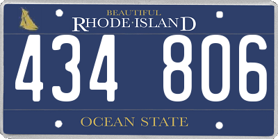 RI license plate 434806