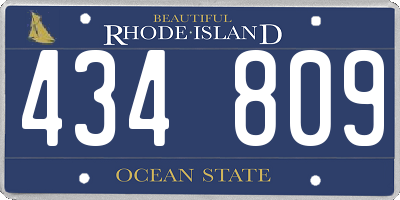 RI license plate 434809