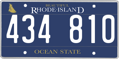 RI license plate 434810