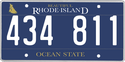 RI license plate 434811