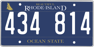 RI license plate 434814