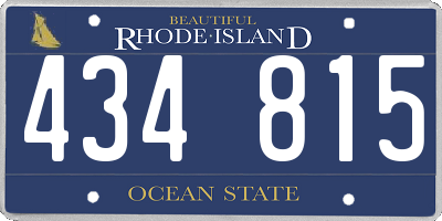 RI license plate 434815