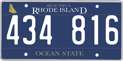 RI license plate 434816