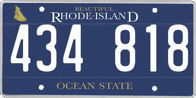 RI license plate 434818