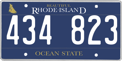 RI license plate 434823