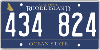 RI license plate 434824